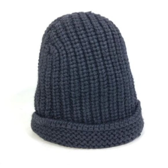 CHANEL P39166 Beanie knit cap CC Mark braided hat Knit hat fabric Black - Picture 1 of 10
